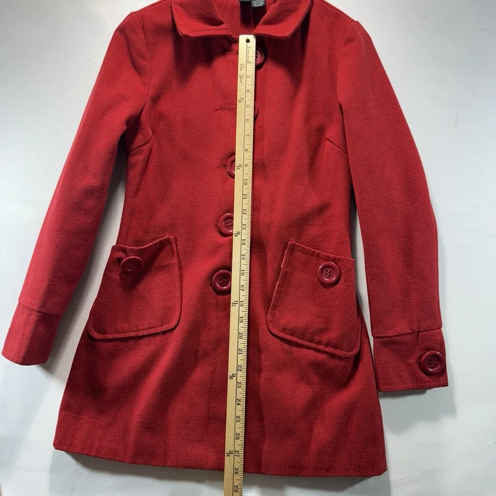 Windsor Red Wool Blend Lined Blazer Jacket Size S Classic - Picture 6 of 13